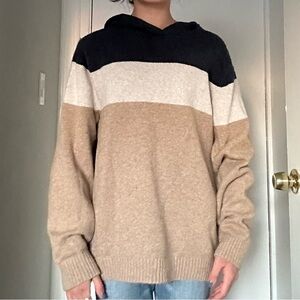 Colorblock Hooded Sweater